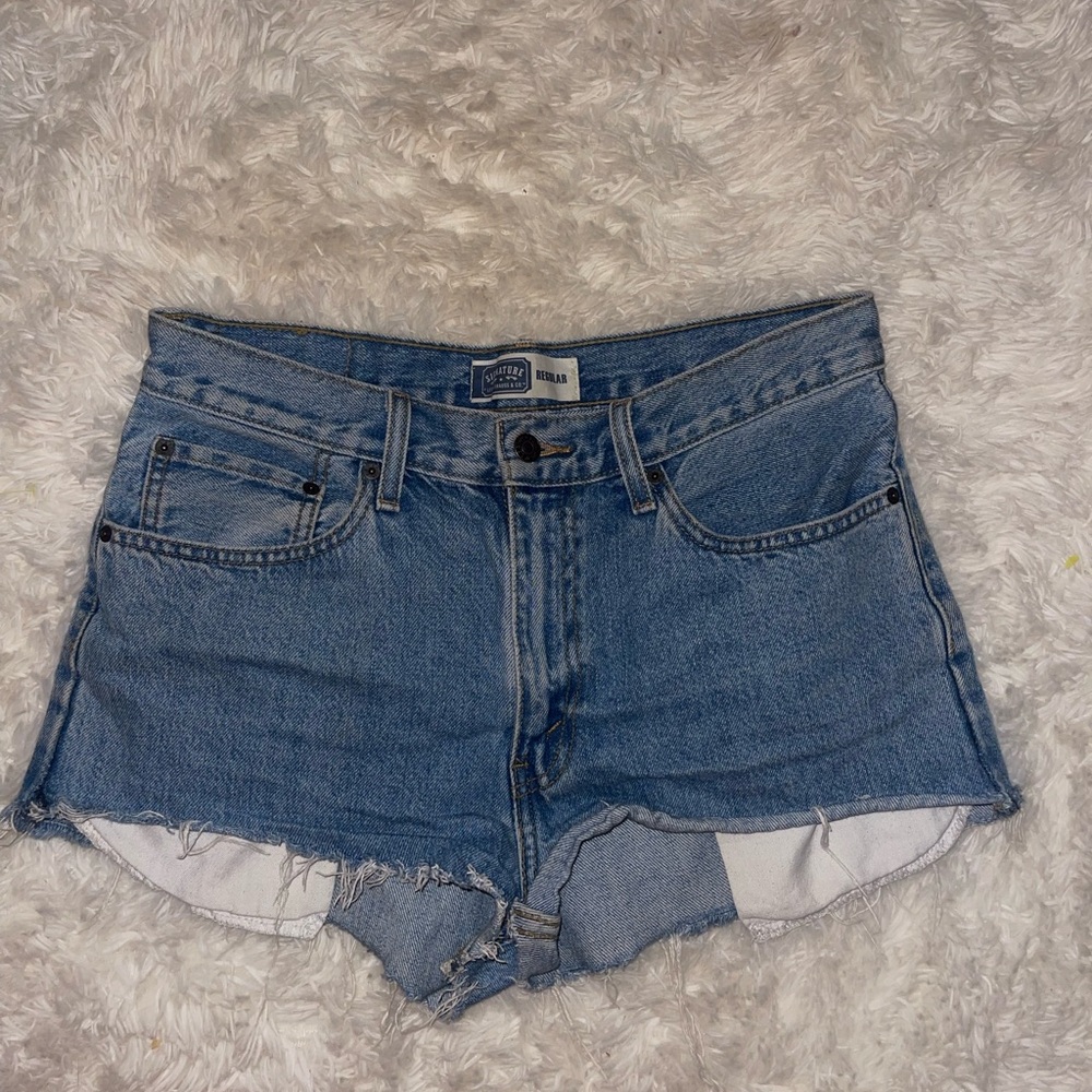 Levi's Blue Jean Shorts Distressed Cutoff Style